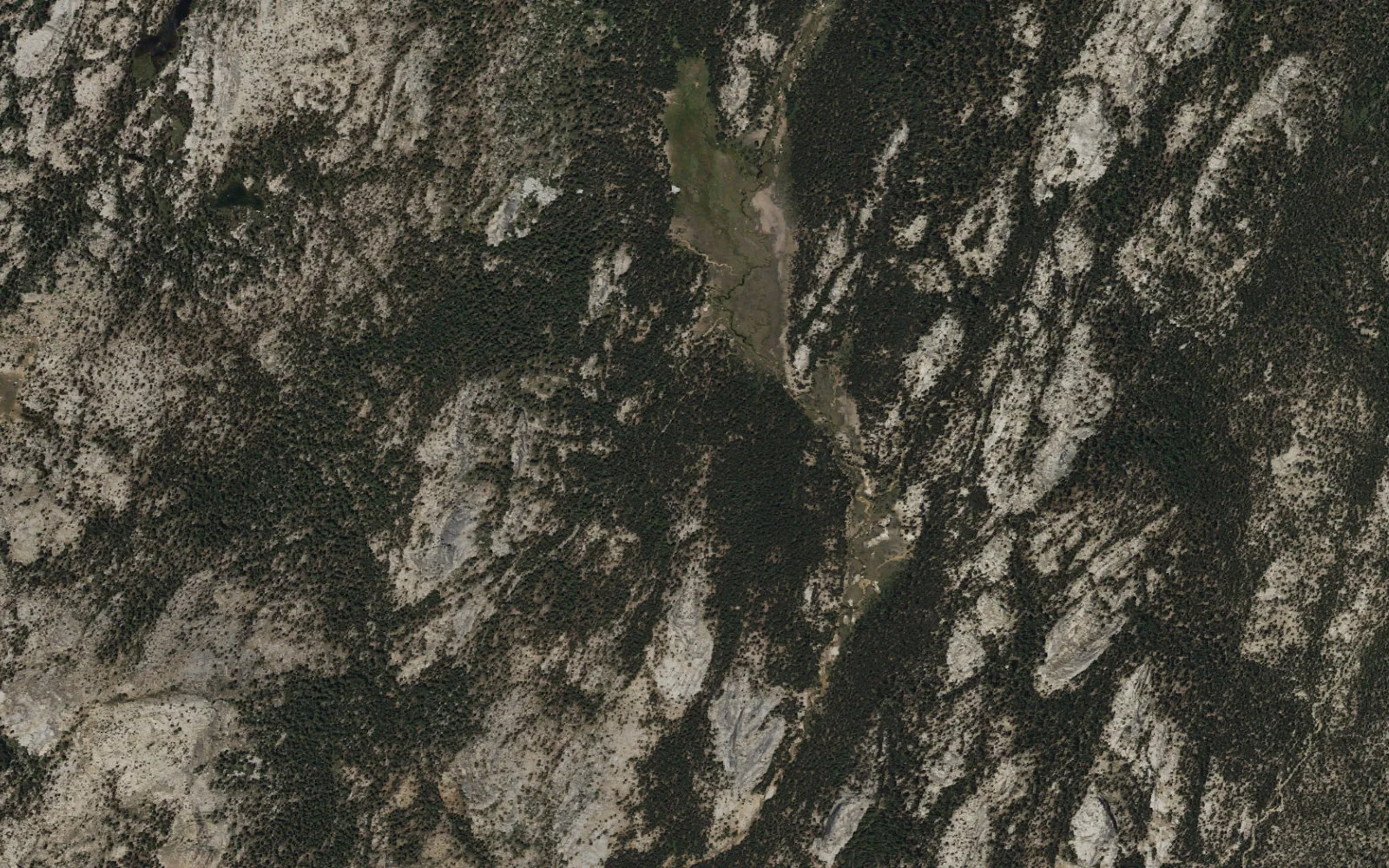 Aerial view centered on Cold Canyon camp area