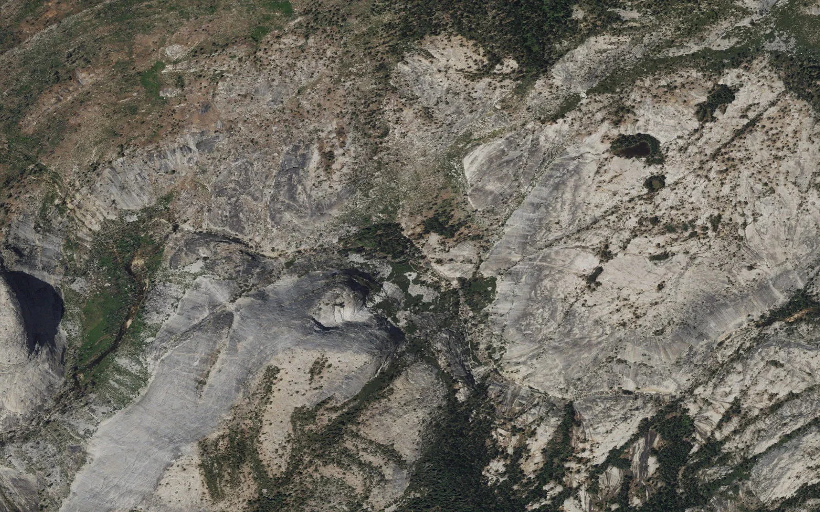 Aerial view centered on Lost Valley camp area