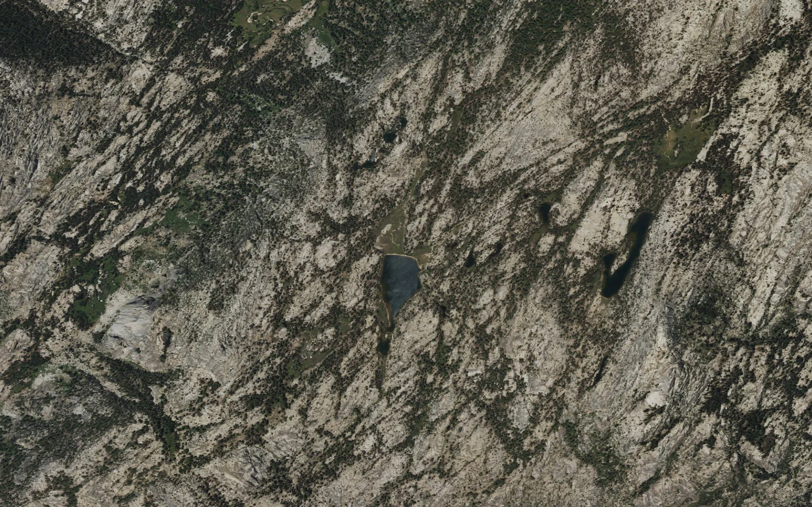 Aerial view centered on Miller Lake camp area