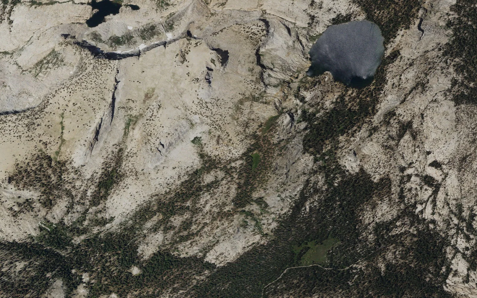 Aerial view centered on Murphy Creek Basin camp area