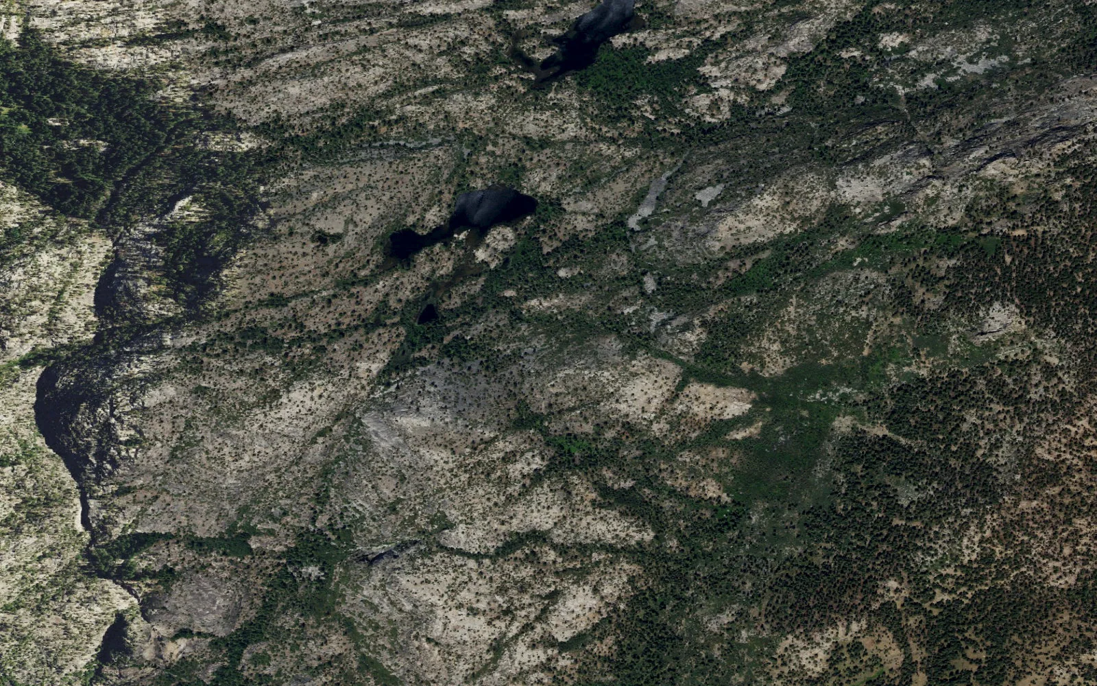 Aerial view centered on Pleasant Valley camp area