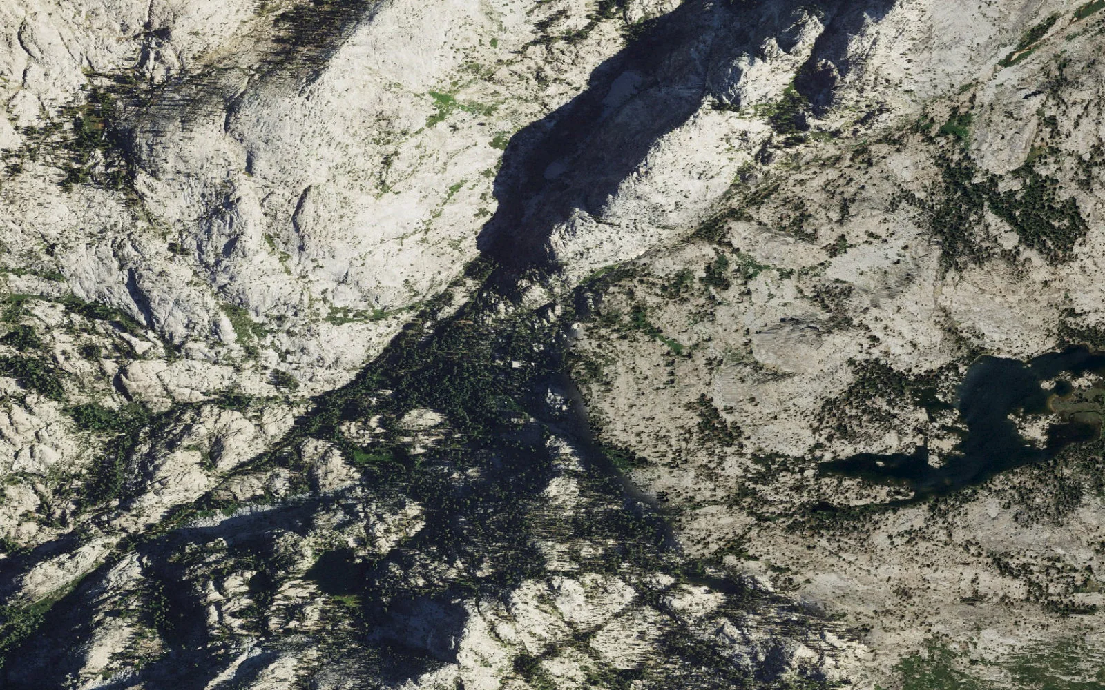 Aerial view centered on Stubblefield Canyon camp area
