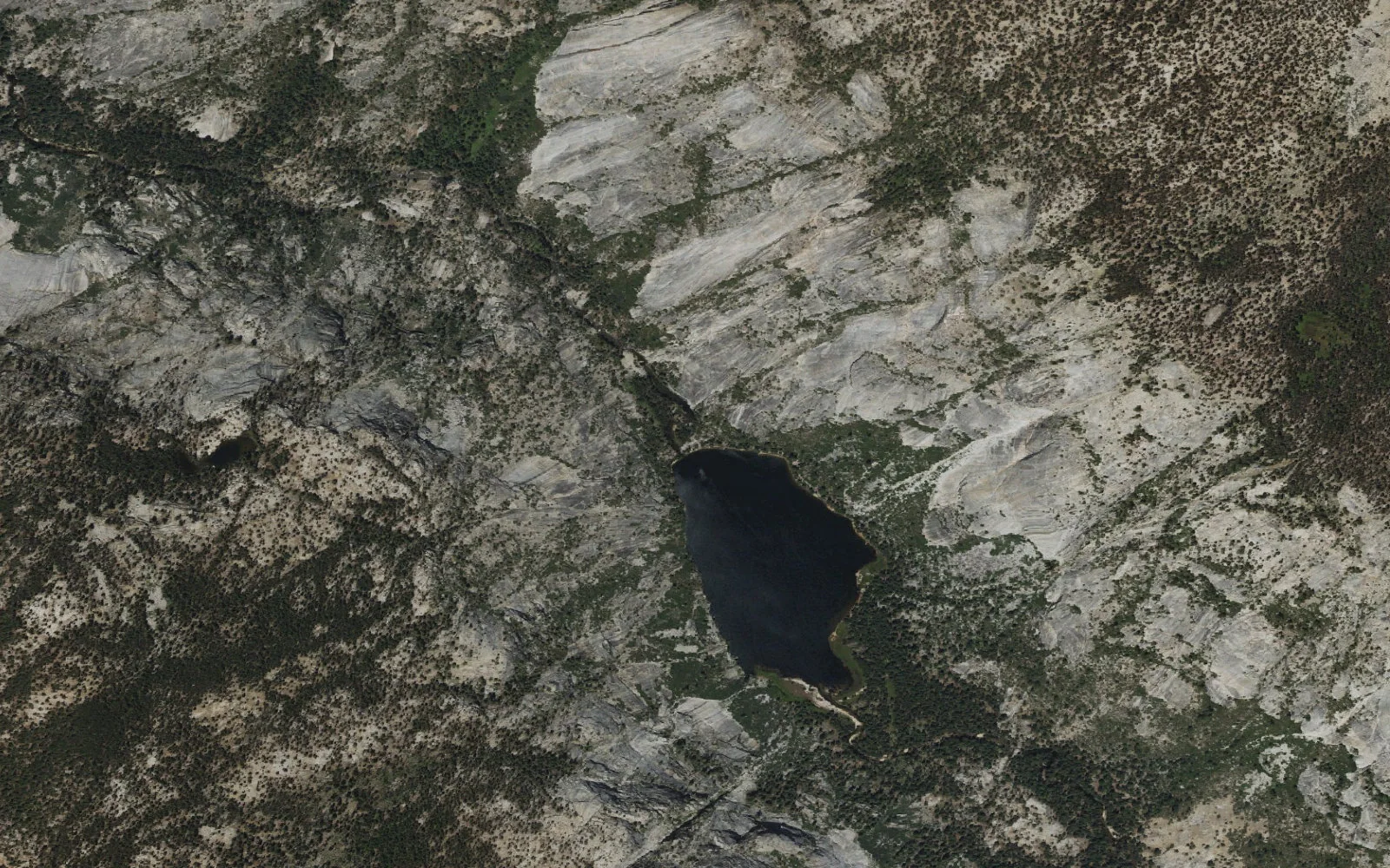 Aerial view centered on Washburn Lake camp area