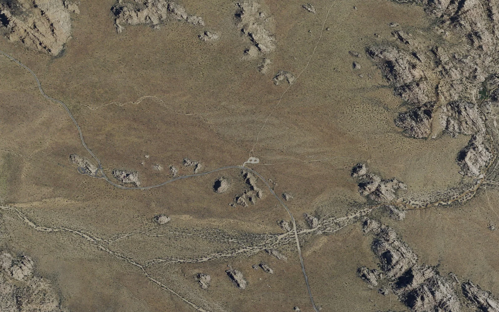 Aerial view centered on Boy Scout Trailhead
