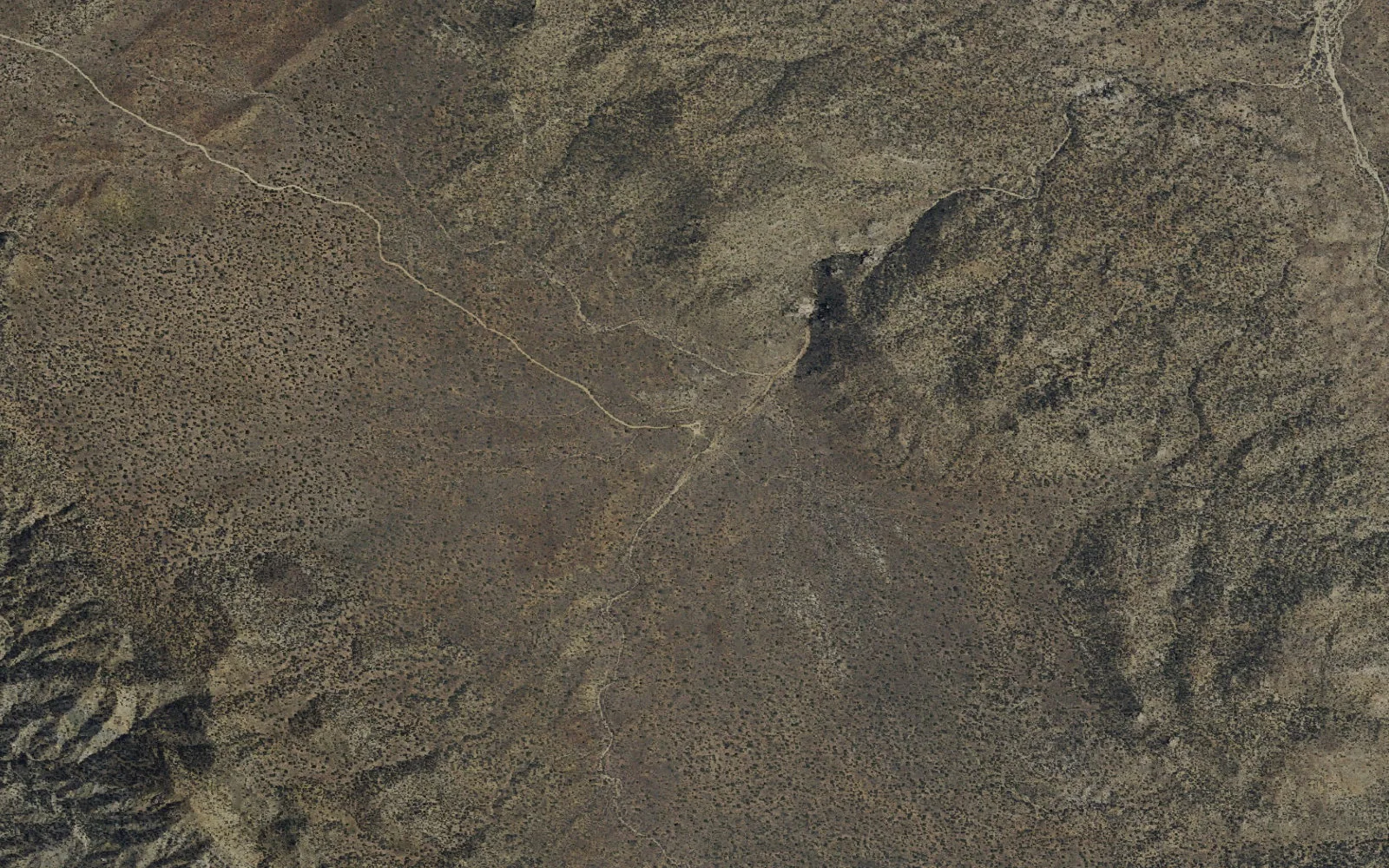 Aerial view centered on Covington Flats Trailhead