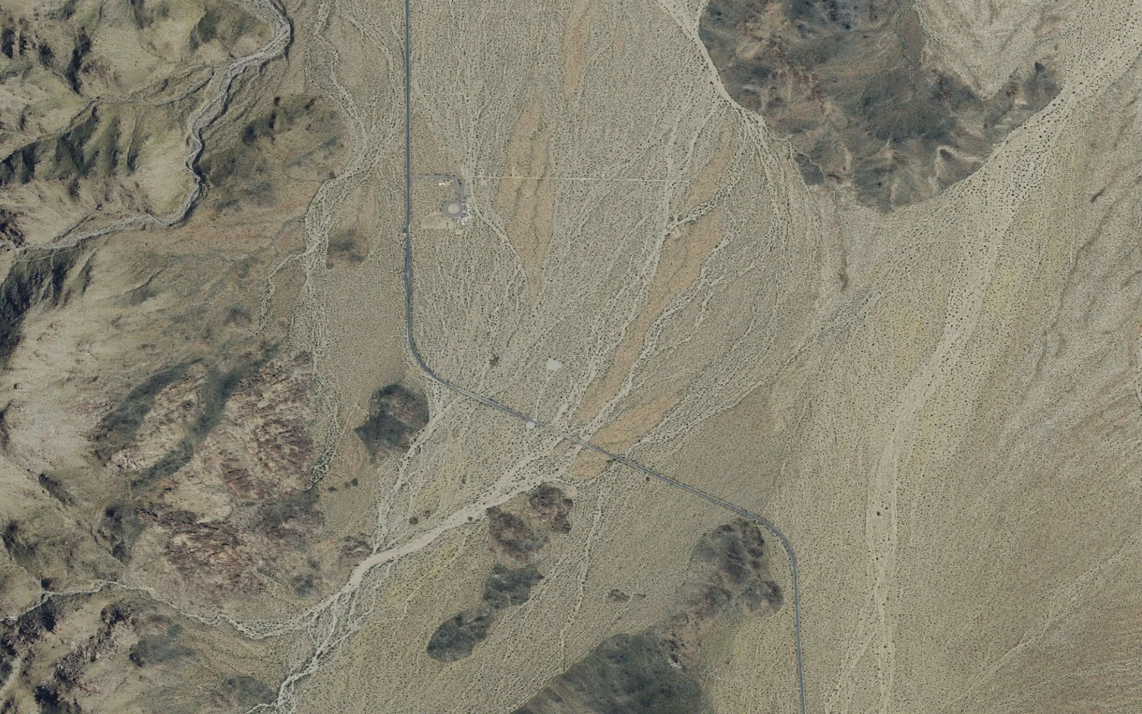 Aerial view centered on North Entrance Backcountry Trailhead