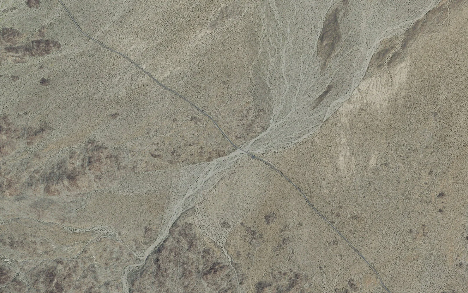 Aerial view centered on Porcupine Wash Trailhead