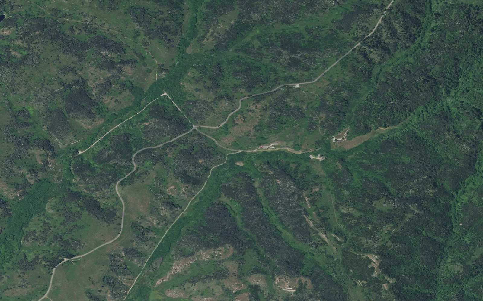 Aerial view centered on Coast Trailhead