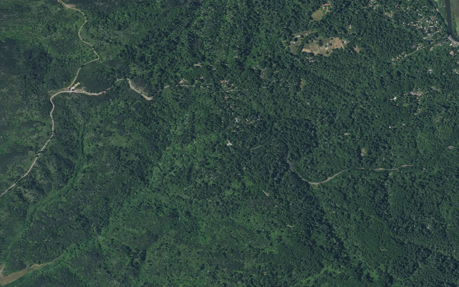 Aerial view centered on Sky Trailhead
