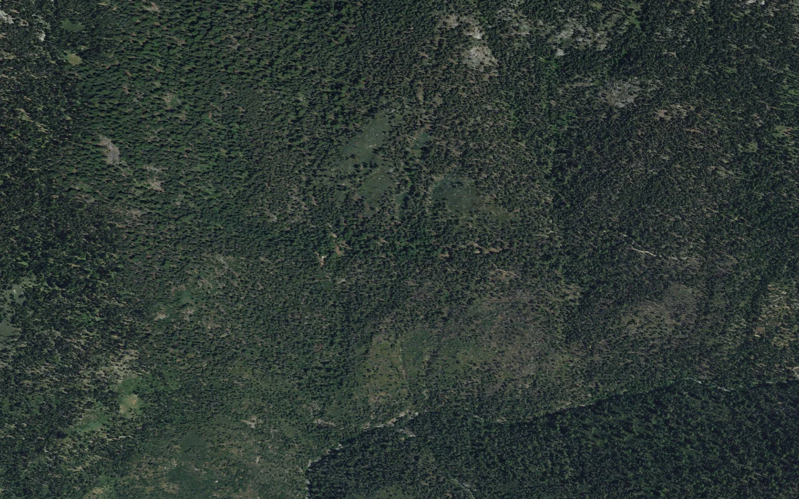 Aerial view centered on Atwell Mill Trailhead