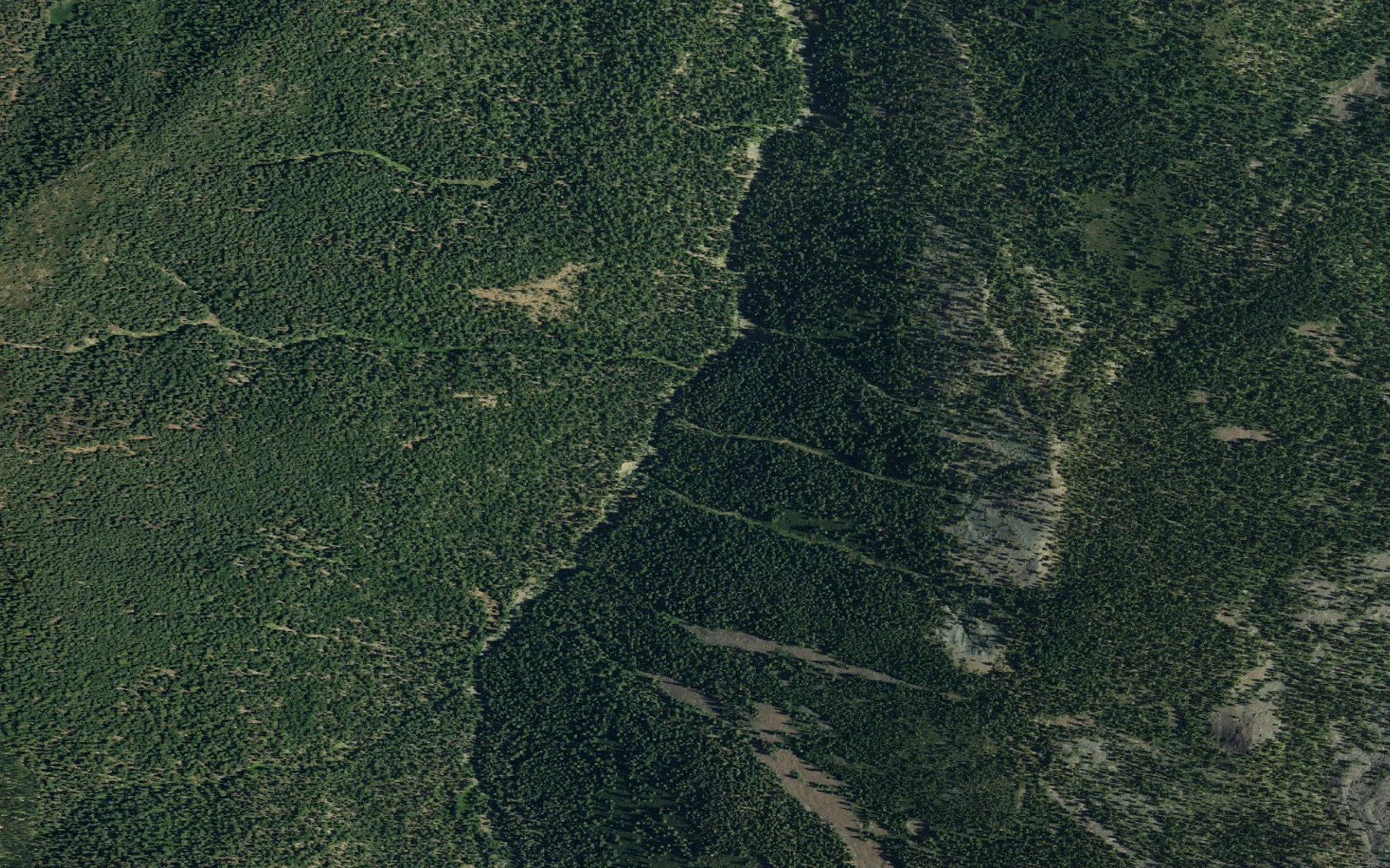 Aerial view centered on Union Lake camp area