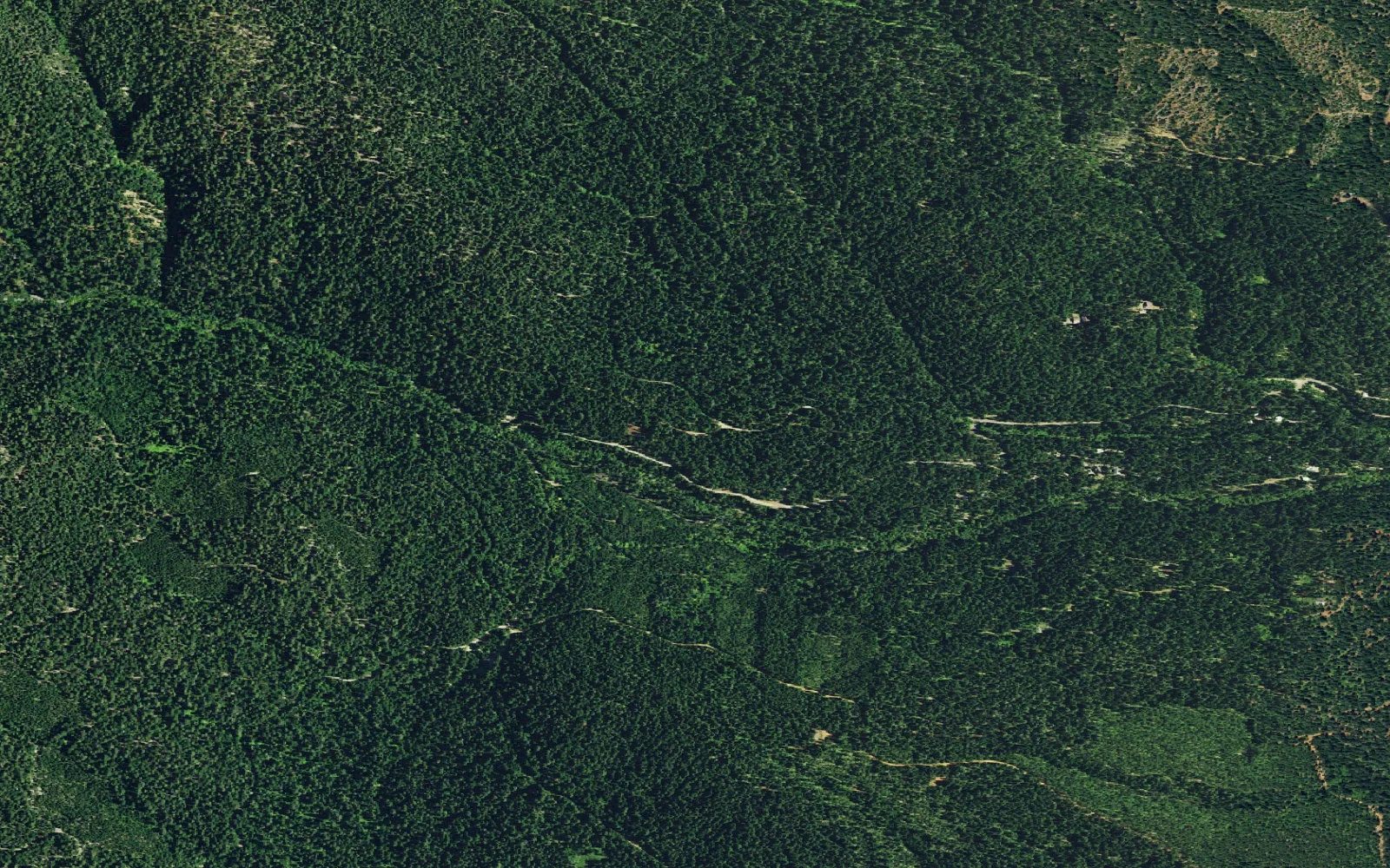 Aerial view centered on Long Canyon Trailhead