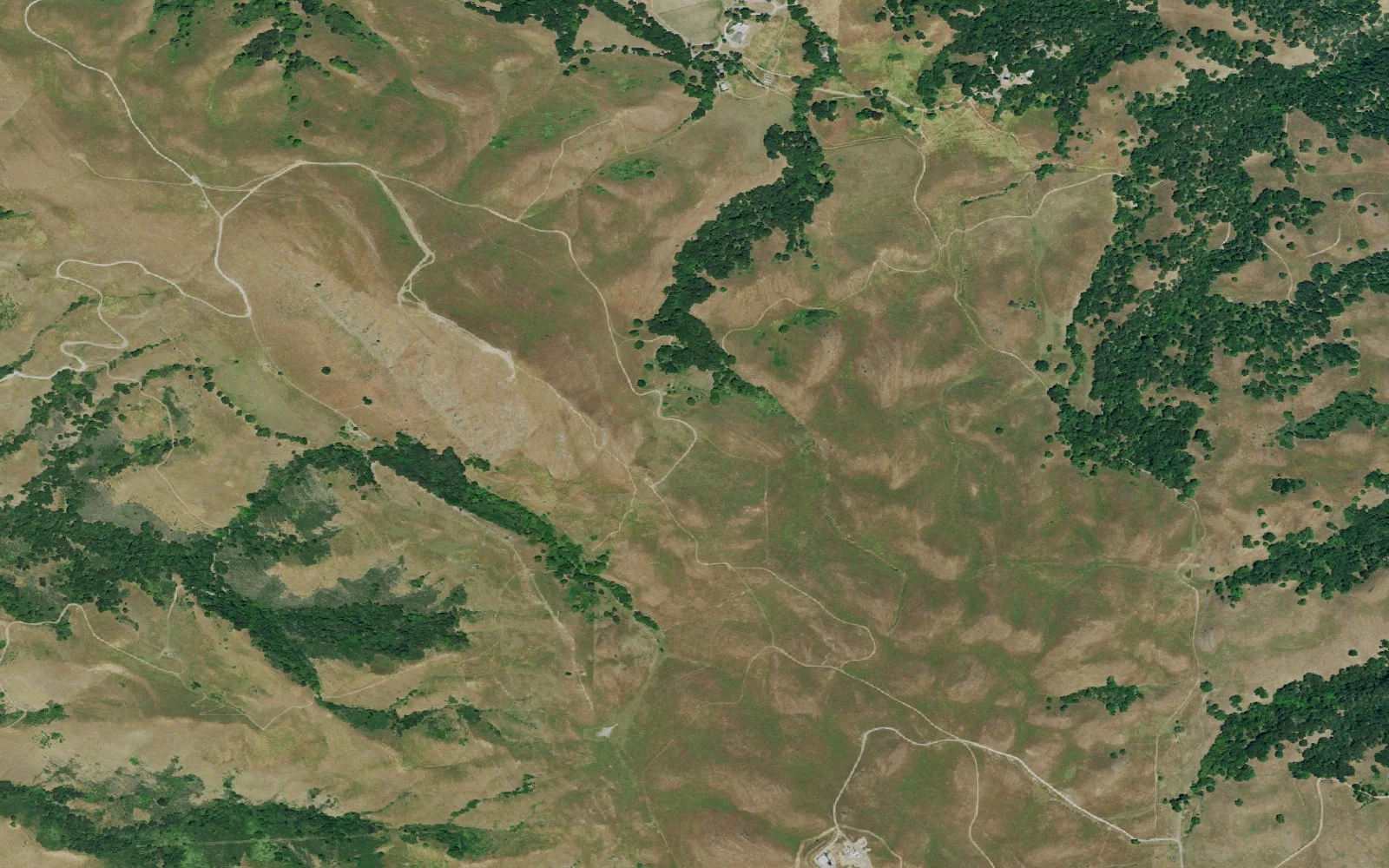 Aerial view centered on Eagle Springs camp area