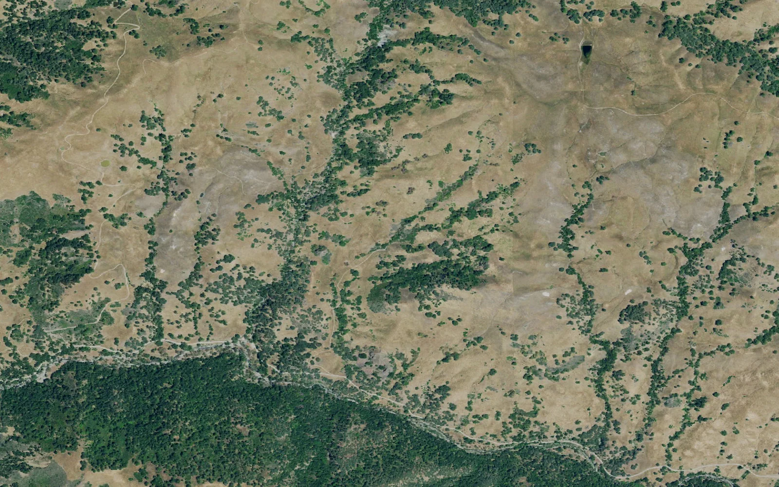 Aerial view centered on Sky Camp