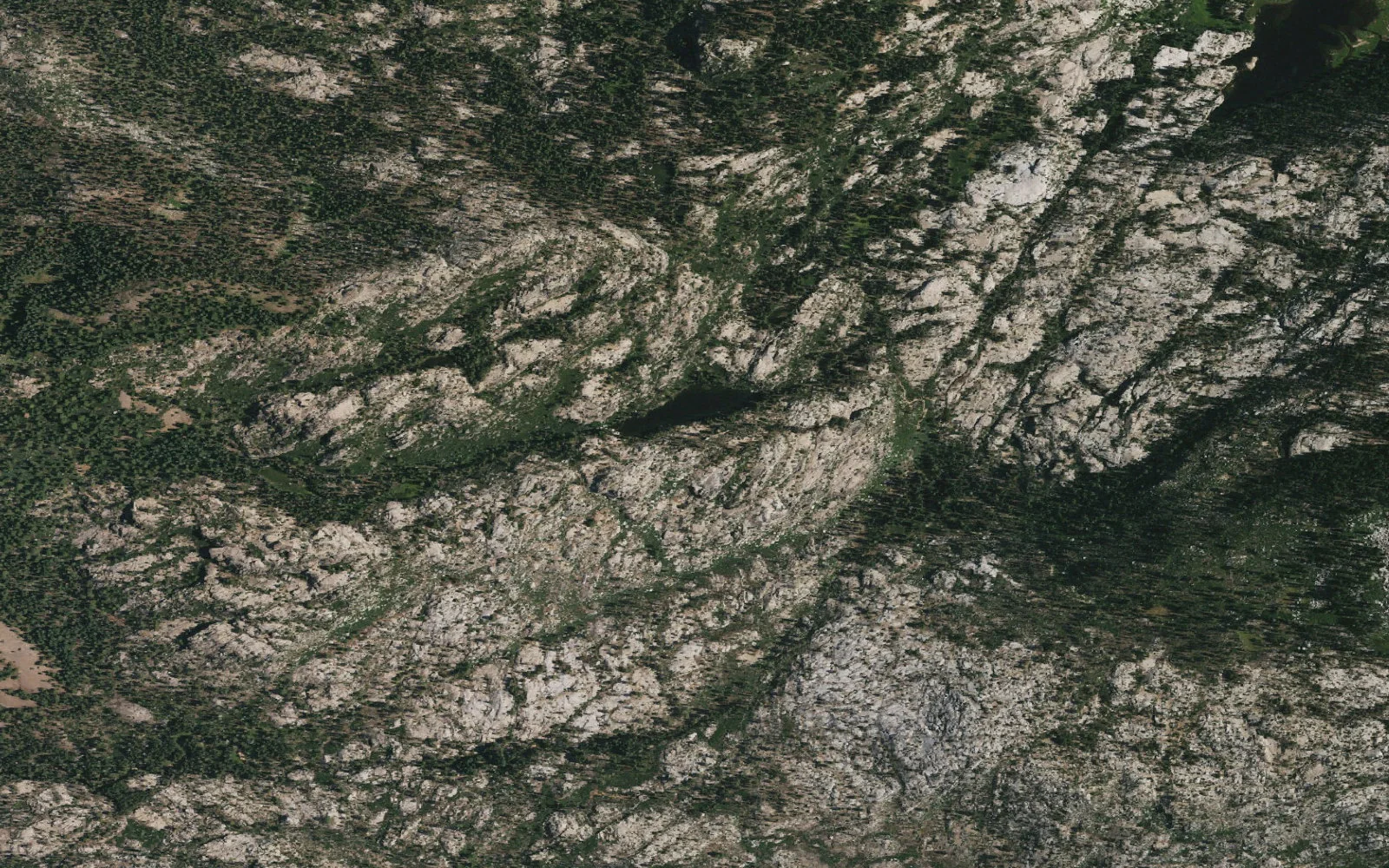 Aerial view centered on Camp Lake camp area