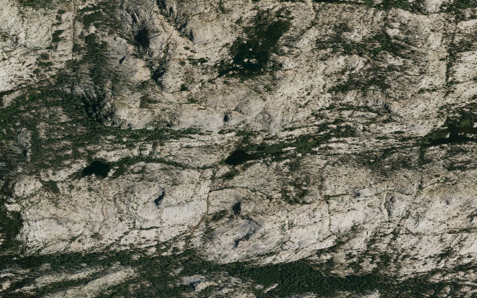 Aerial view centered on Jewelry Lake camp area