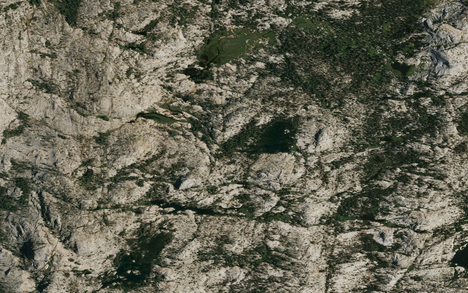 Aerial view centered on Long Lake camp area