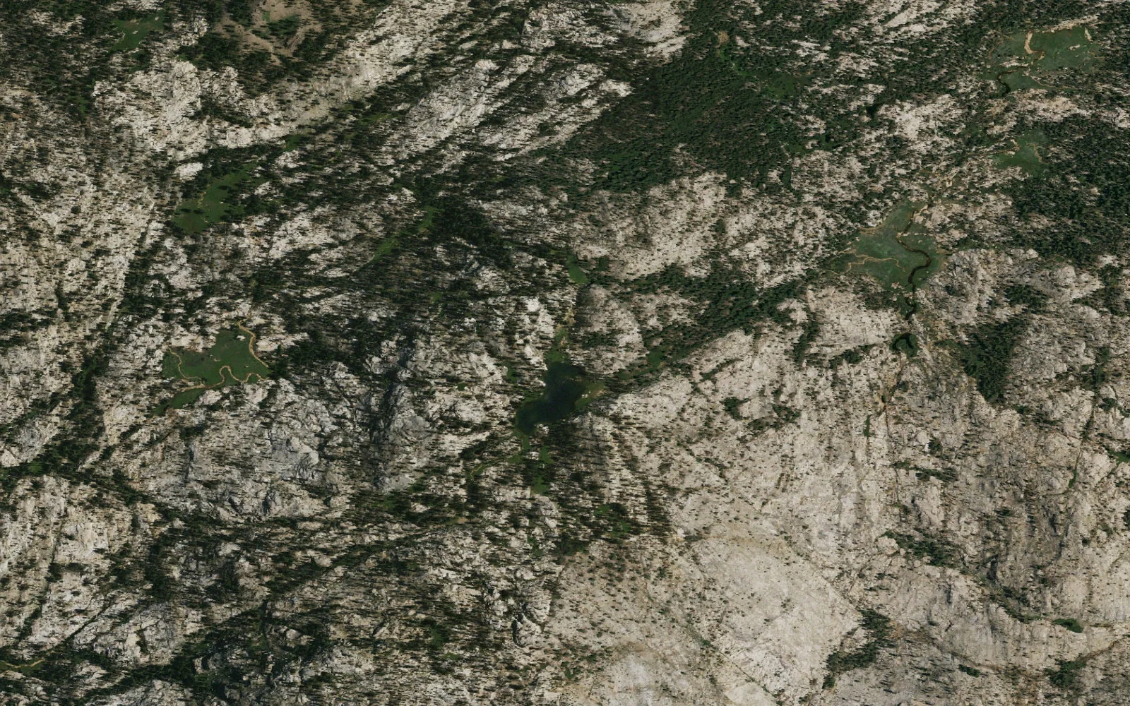 Aerial view centered on Toejam Lake camp area