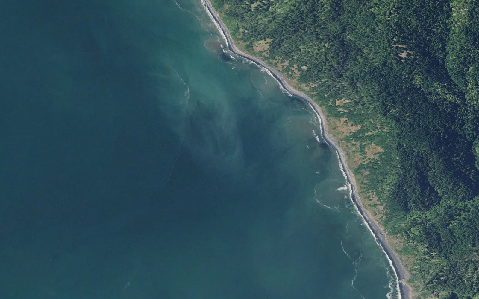 Aerial view centered on South Uplands camp area