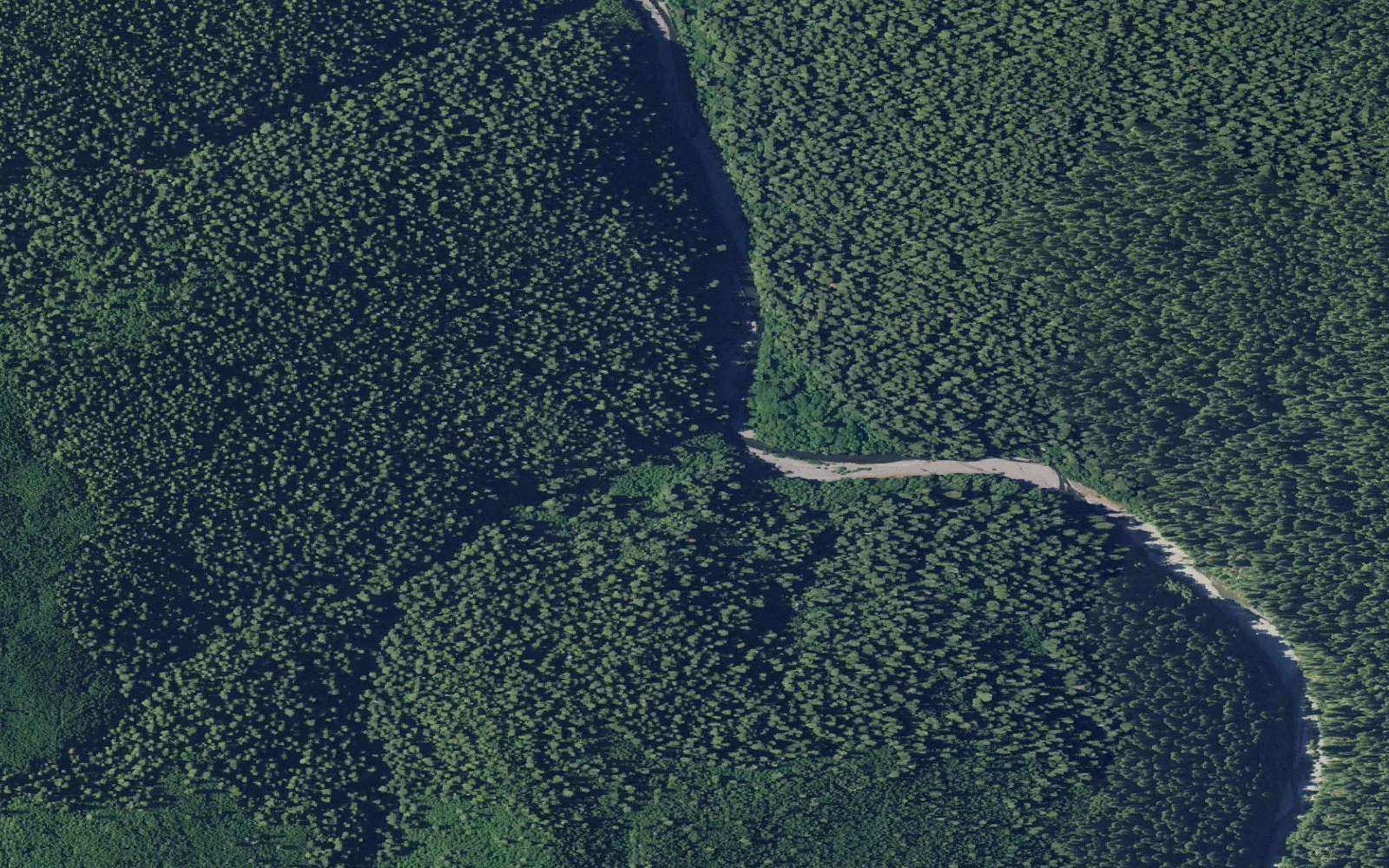 Aerial view centered on Elam Camp