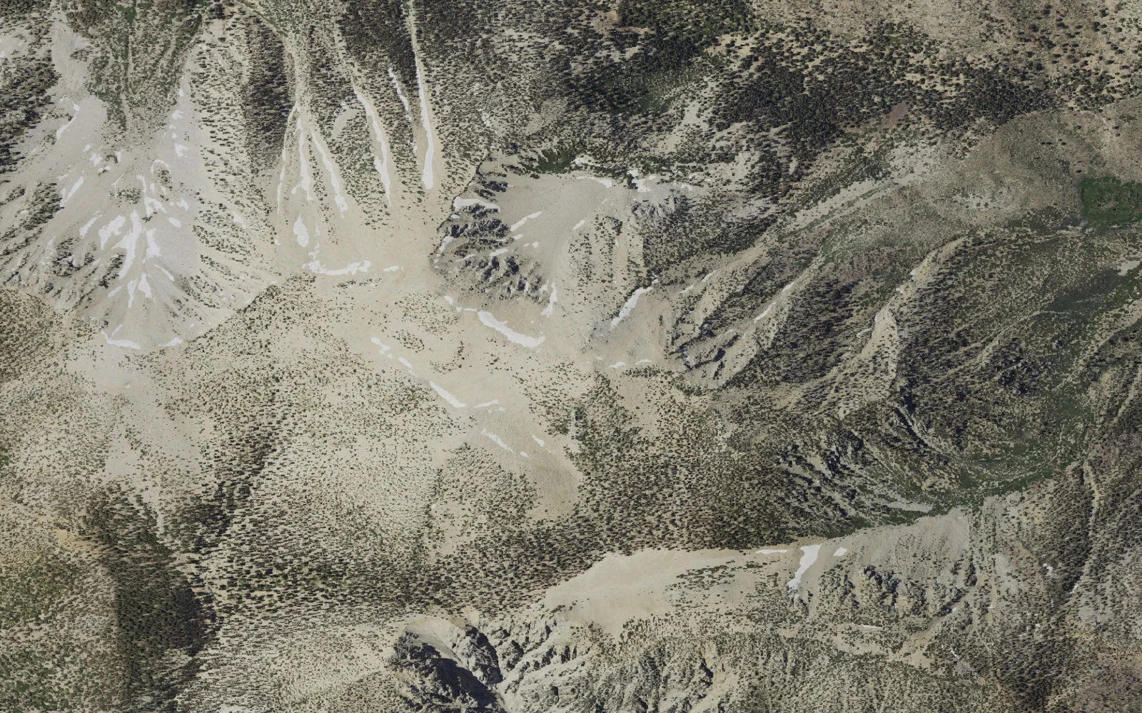 Aerial view centered on High Creek Camp