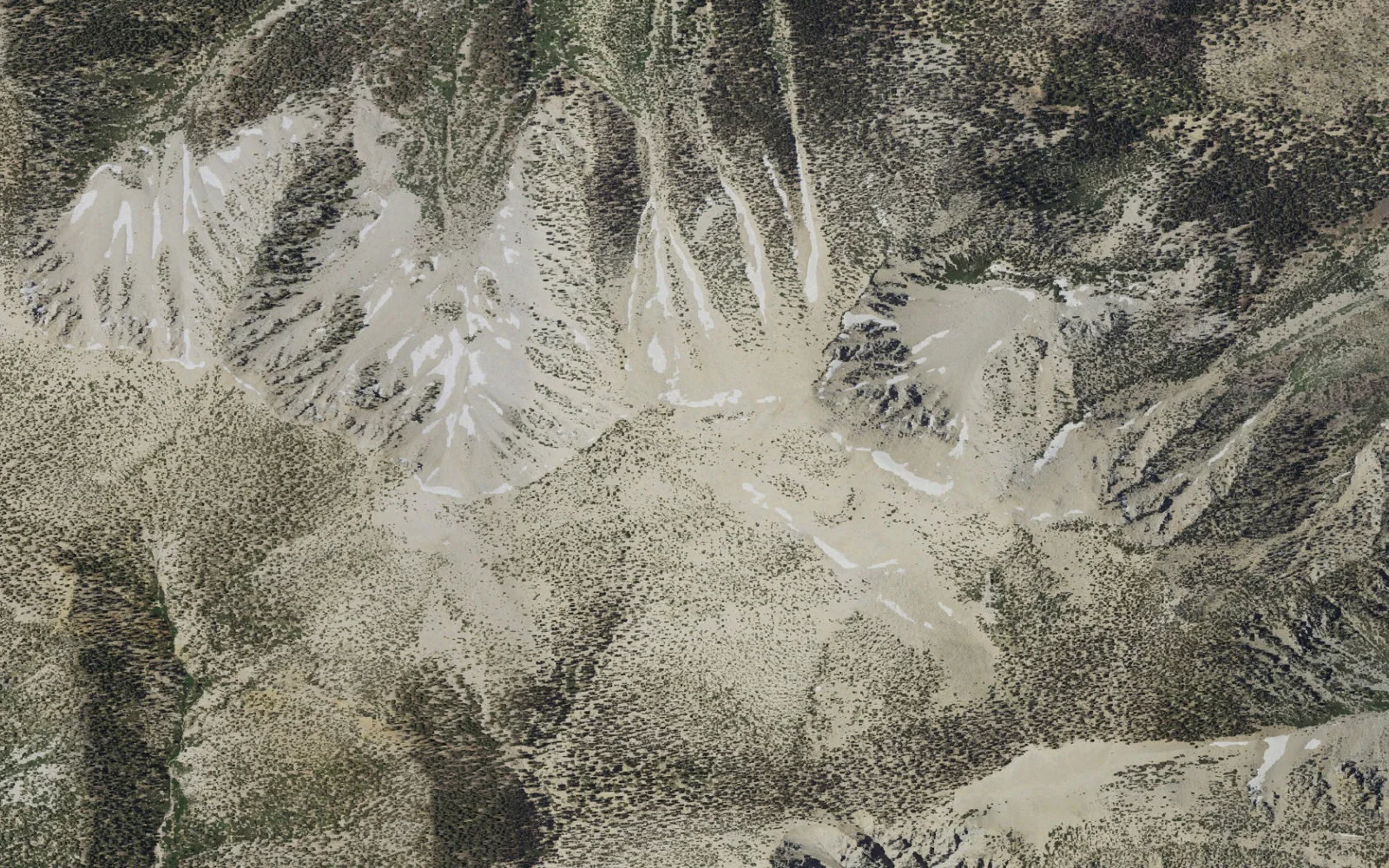 Aerial view centered on Summit Camp