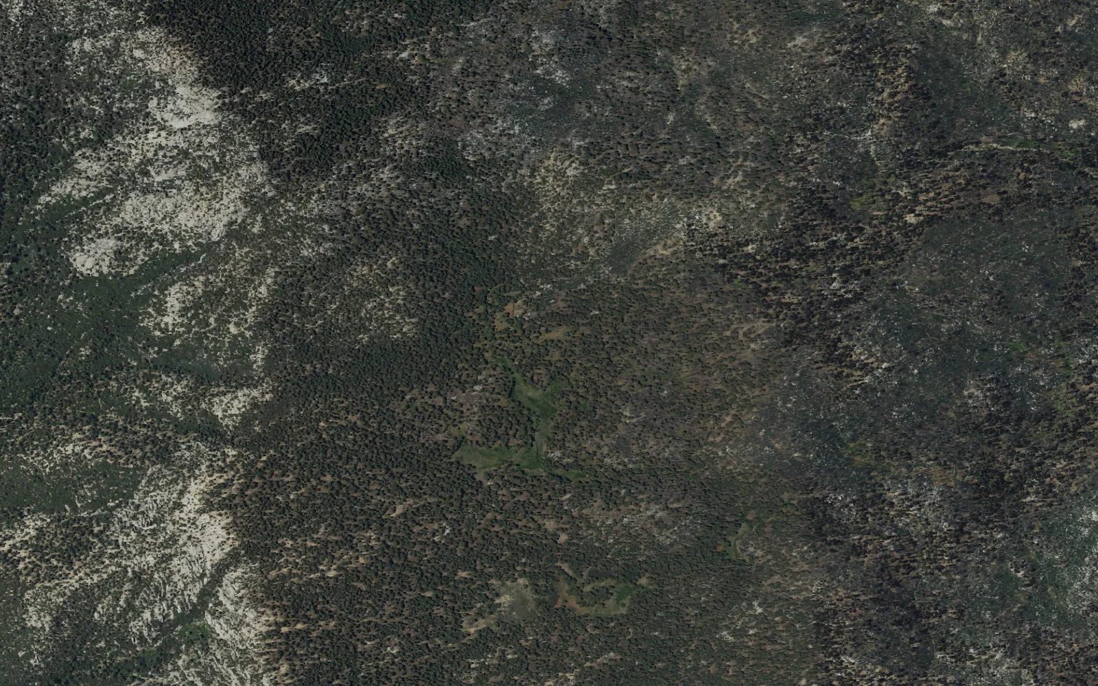 Aerial view centered on North Rim Zone camp area