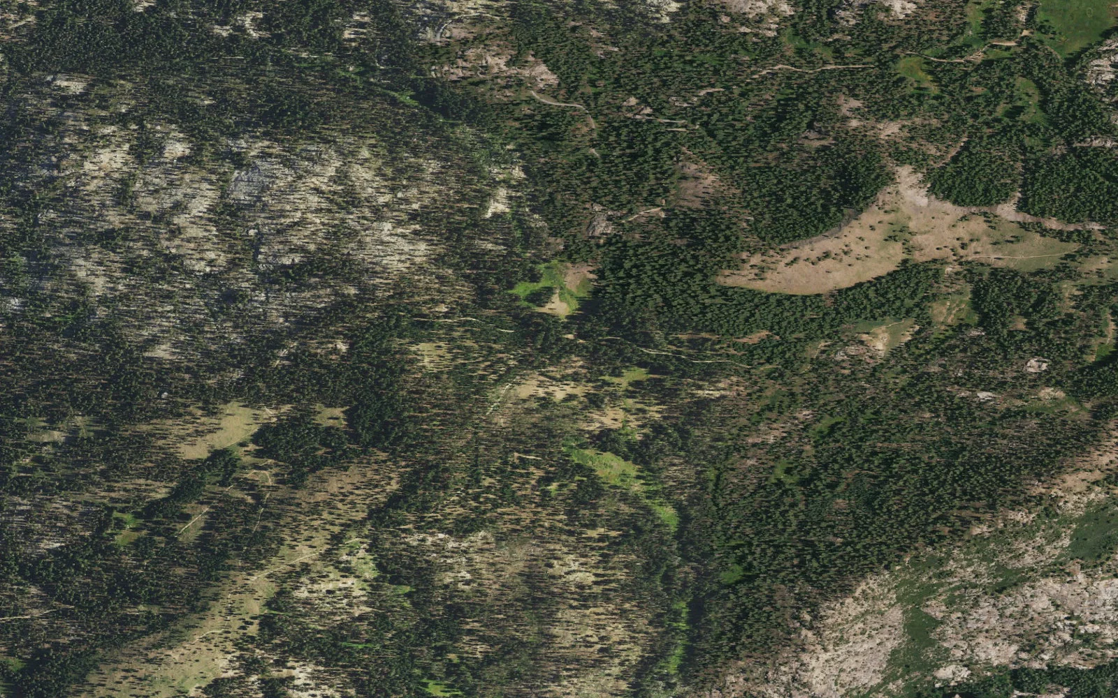 Aerial view centered on Waterhouse Trailhead