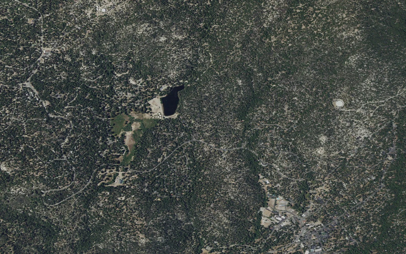 Aerial view centered on Deer Springs Trailhead