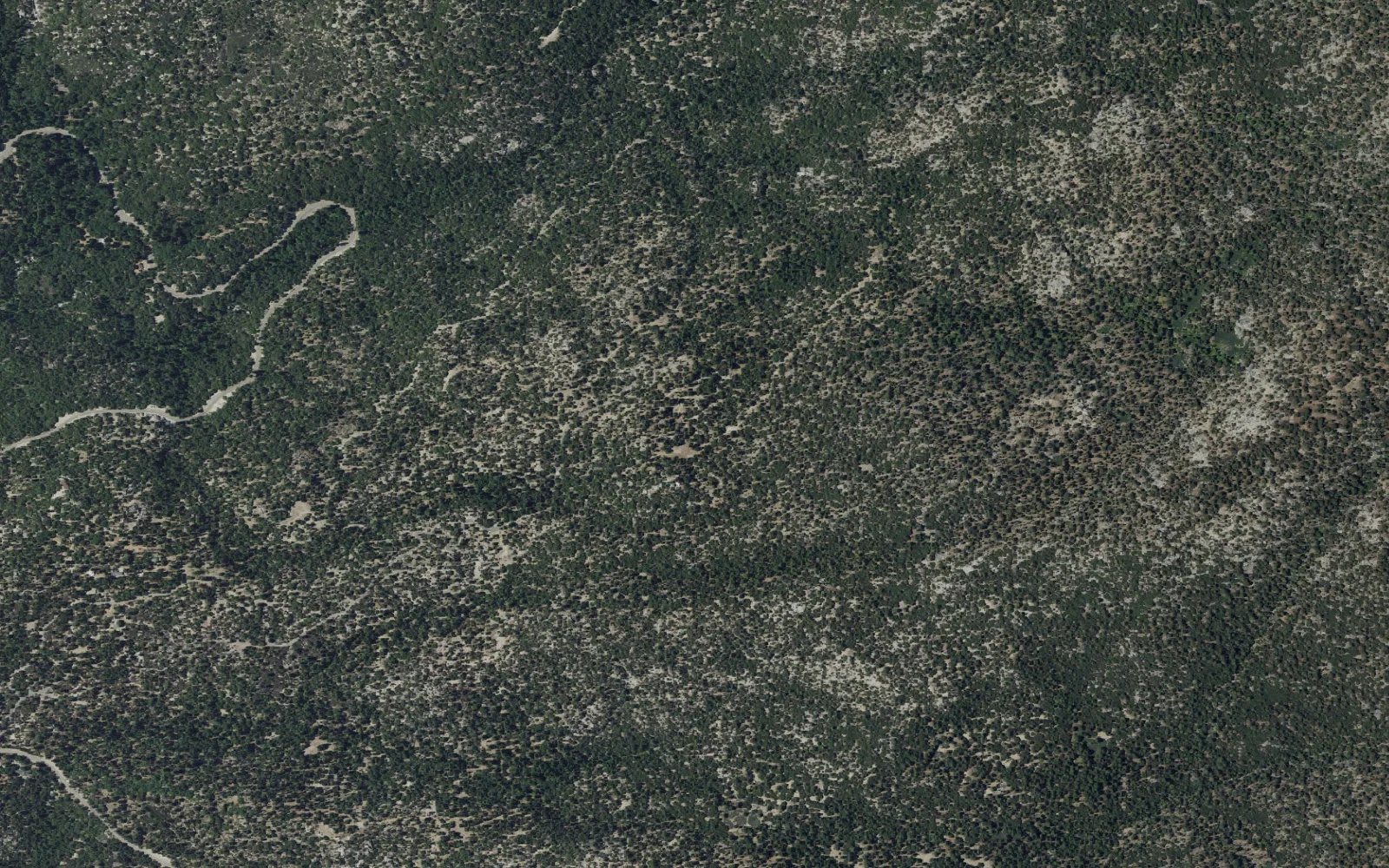Aerial view centered on Marion Mountain Trailhead