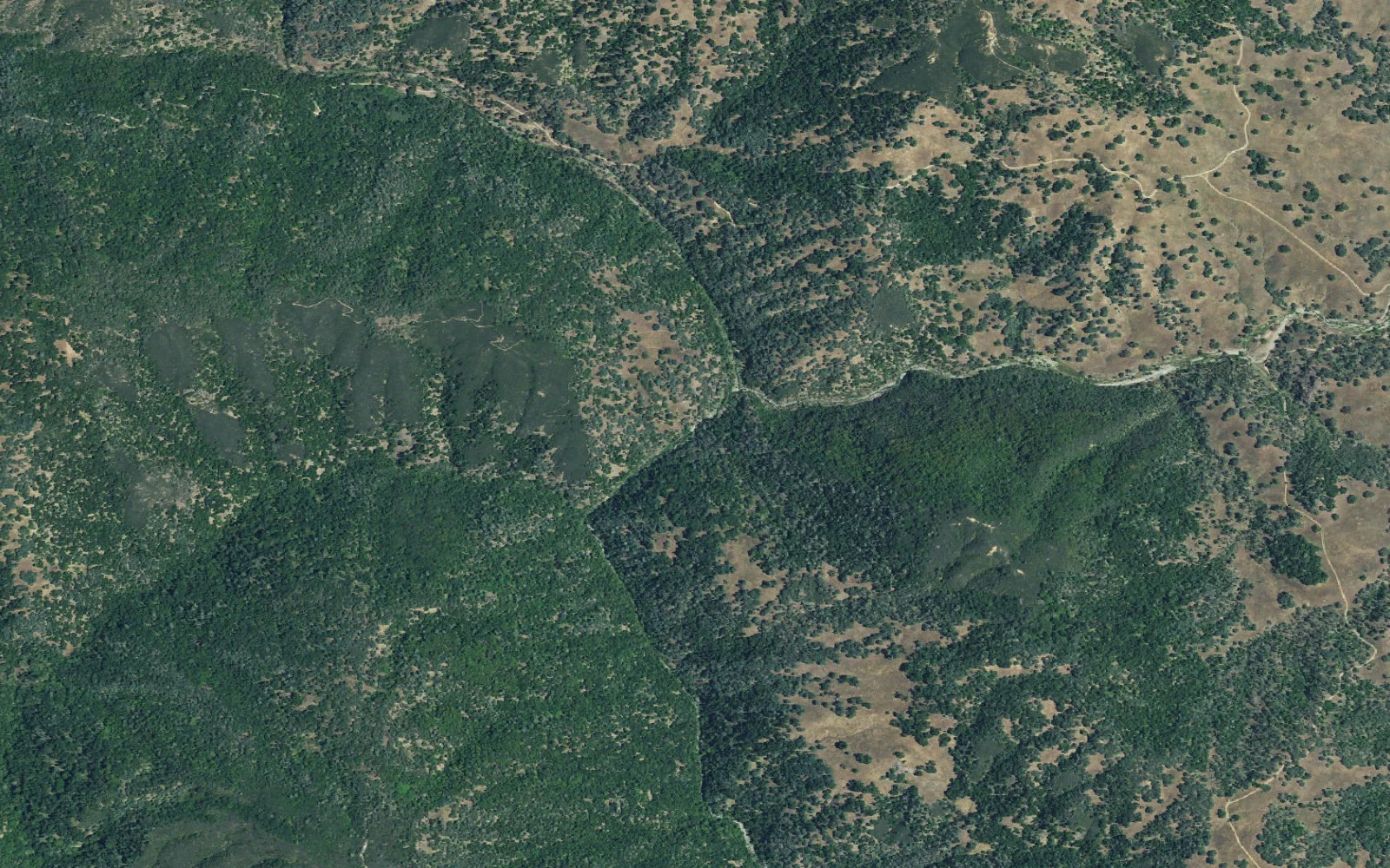 Aerial view centered on China Hole camp area