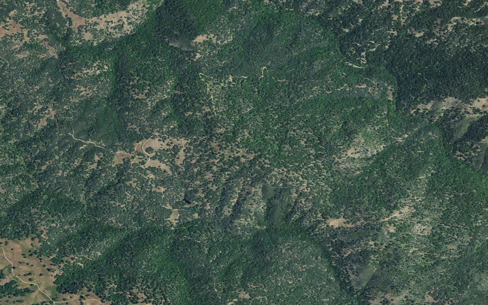 Aerial view centered on Deer Horn camp area