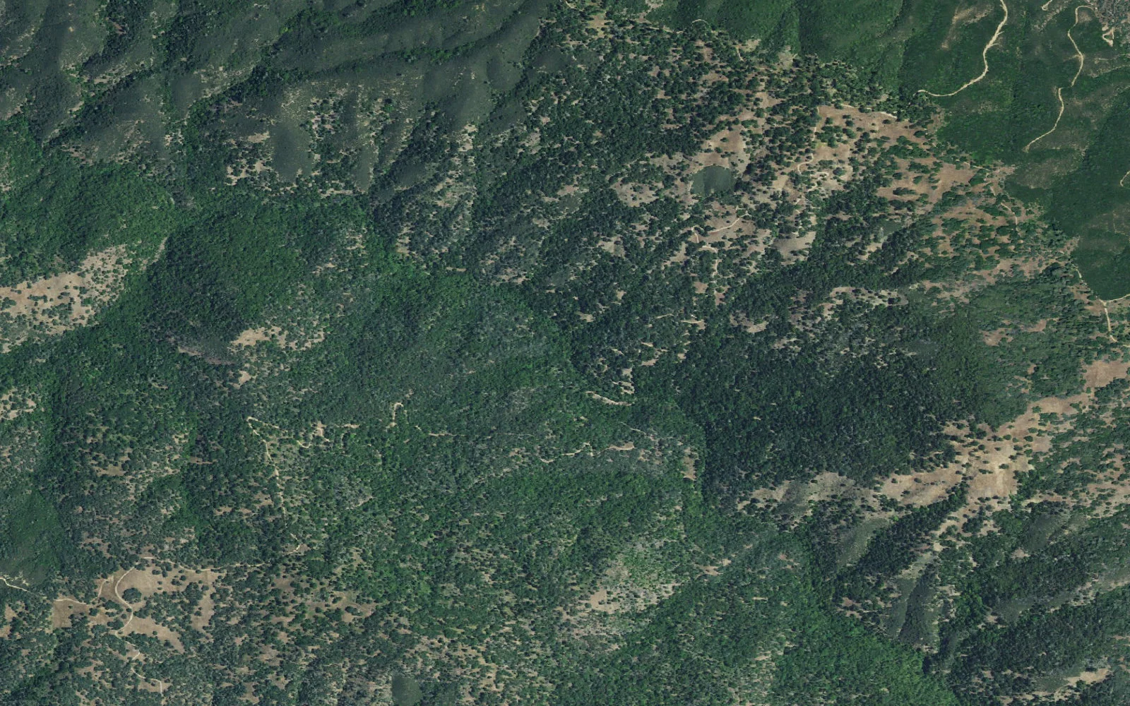 Aerial view centered on Mexican Flat camp area