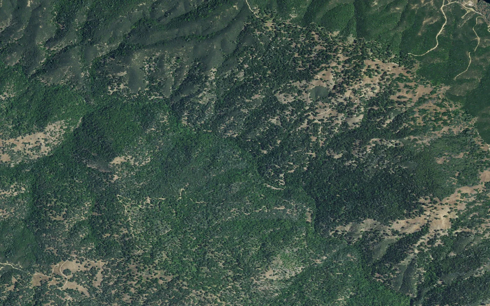 Aerial view centered on Upper Camp