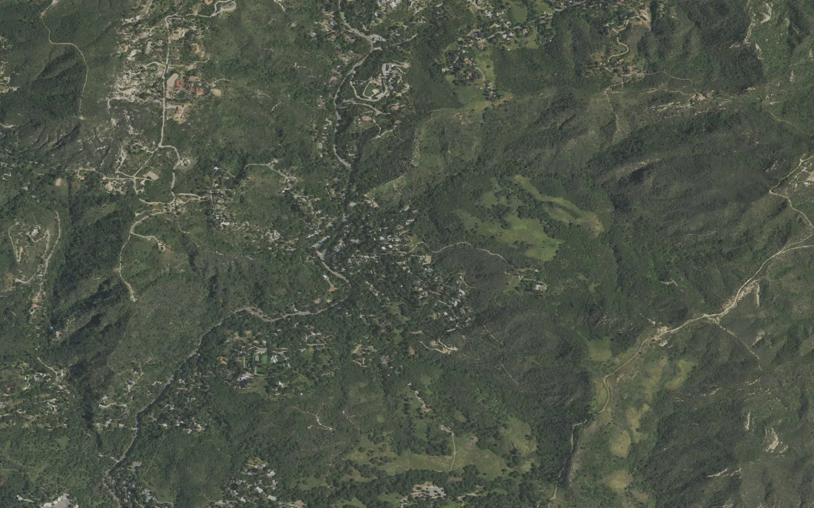 Aerial view centered on Musch Trail Camp