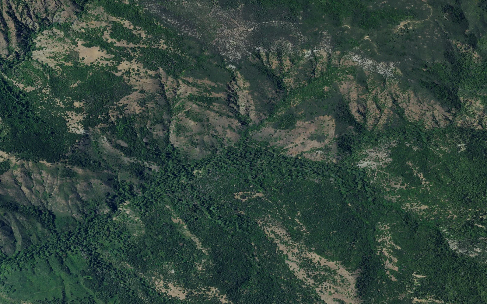 Aerial view centered on Villa Creek Camp