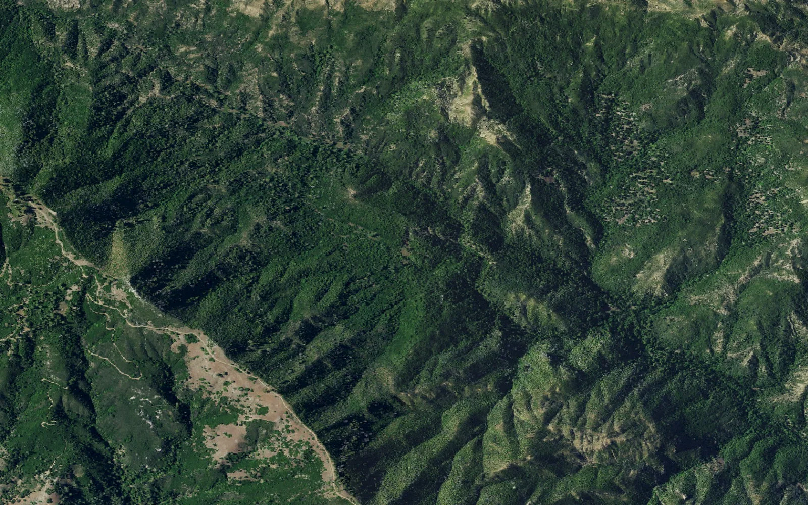 Aerial view centered on Indian Valley Camp