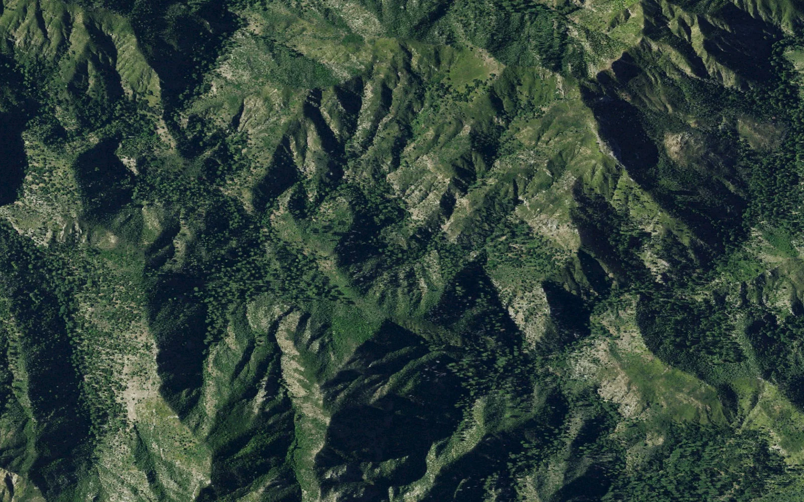 Aerial view centered on Sykes Camp
