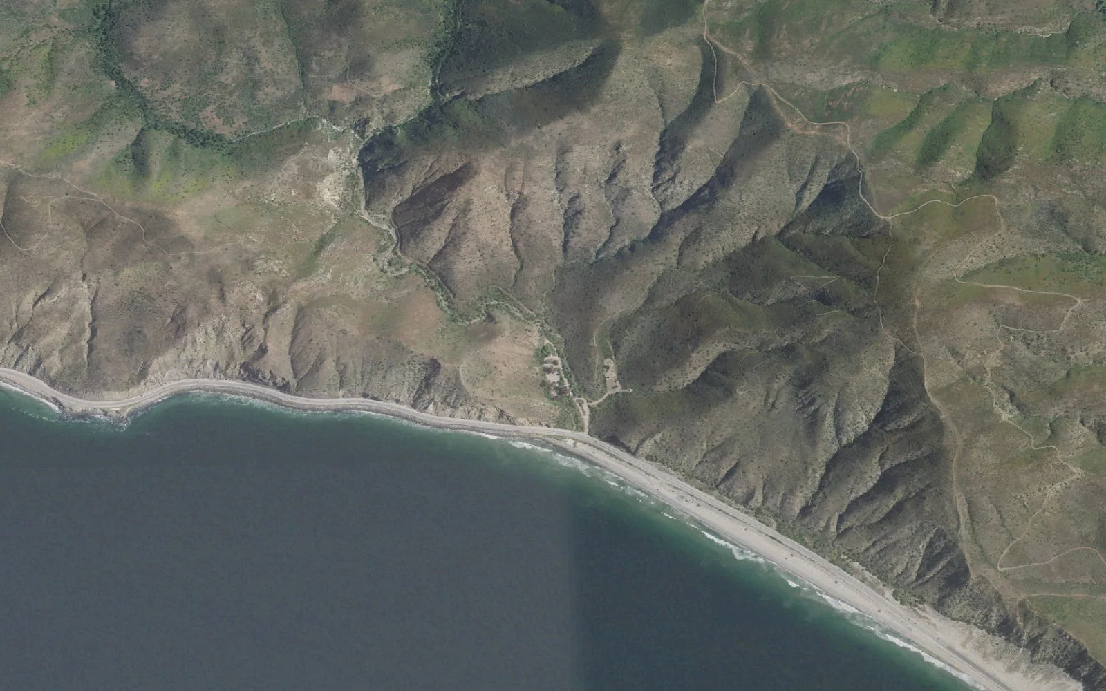 Aerial view centered on Ray Miller Trailhead