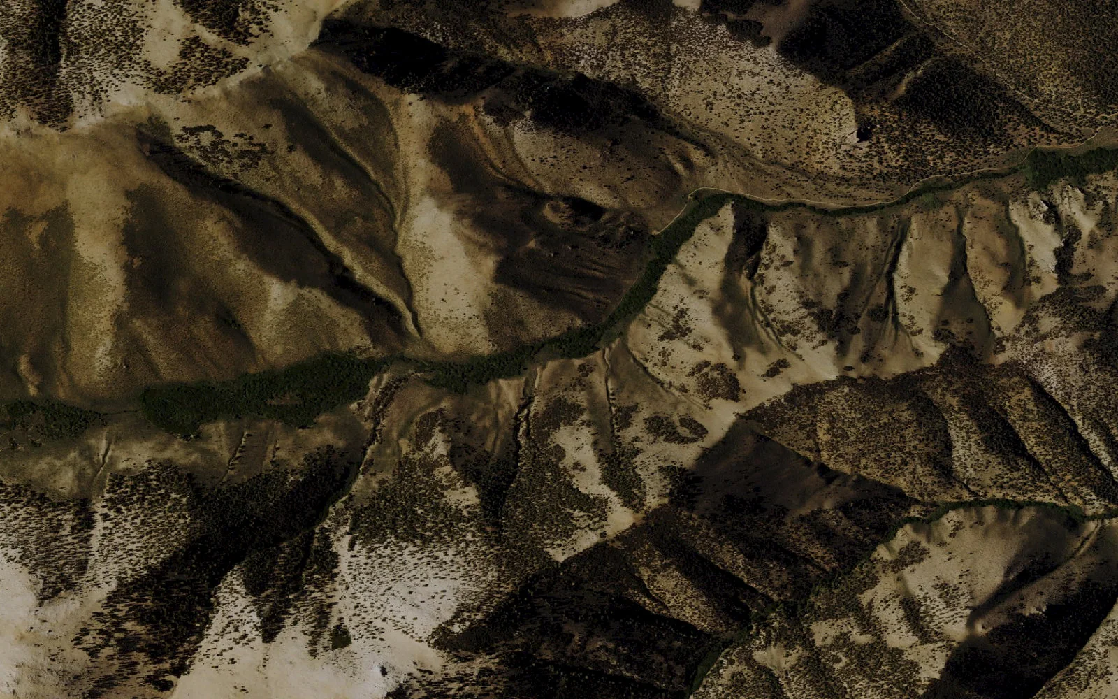 Aerial view centered on Boundary Peak Upper Backcountry Zone camp area
