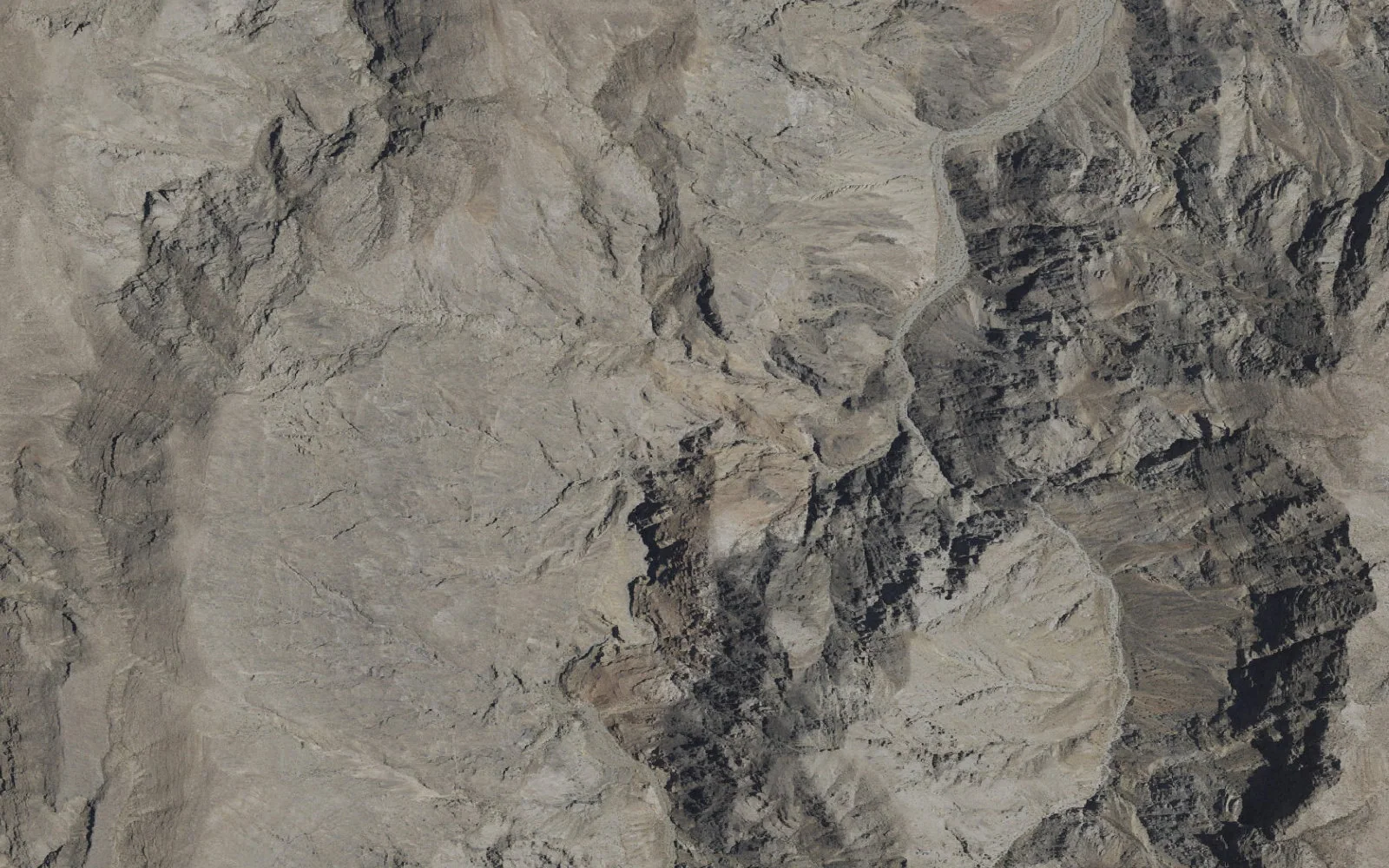 Aerial view centered on Bighorn Gorge Upper Backcountry Zone camp area