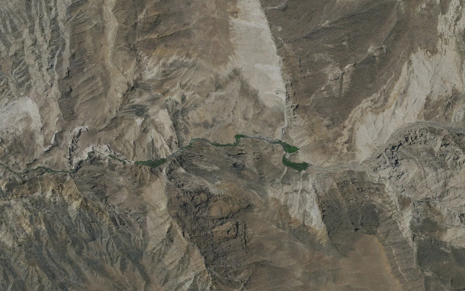 Aerial view centered on Surprise Canyon Lower Backcountry Zone camp area