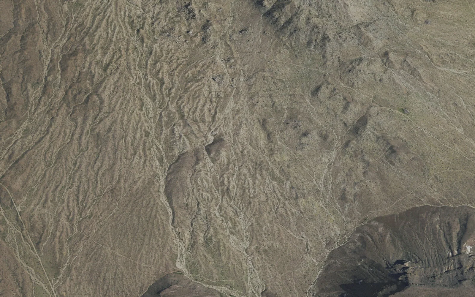 Aerial view centered on Hole-in-the-Wall Backcountry Zone camp area