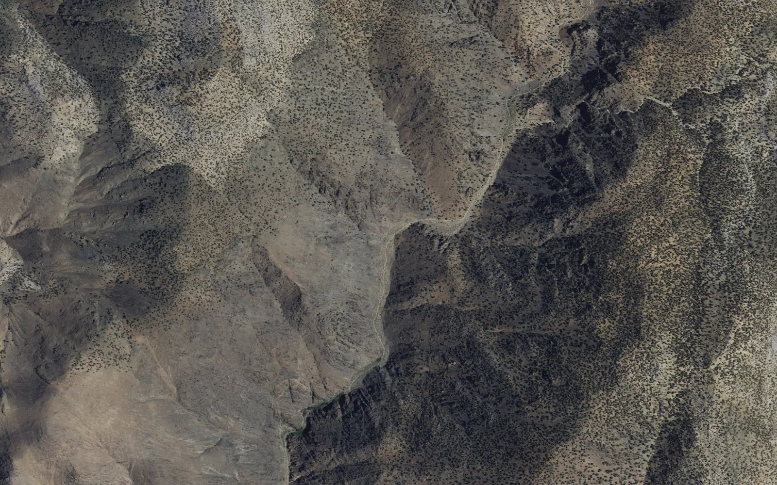 Aerial view centered on Black Canyon Central Backcountry Zone camp area