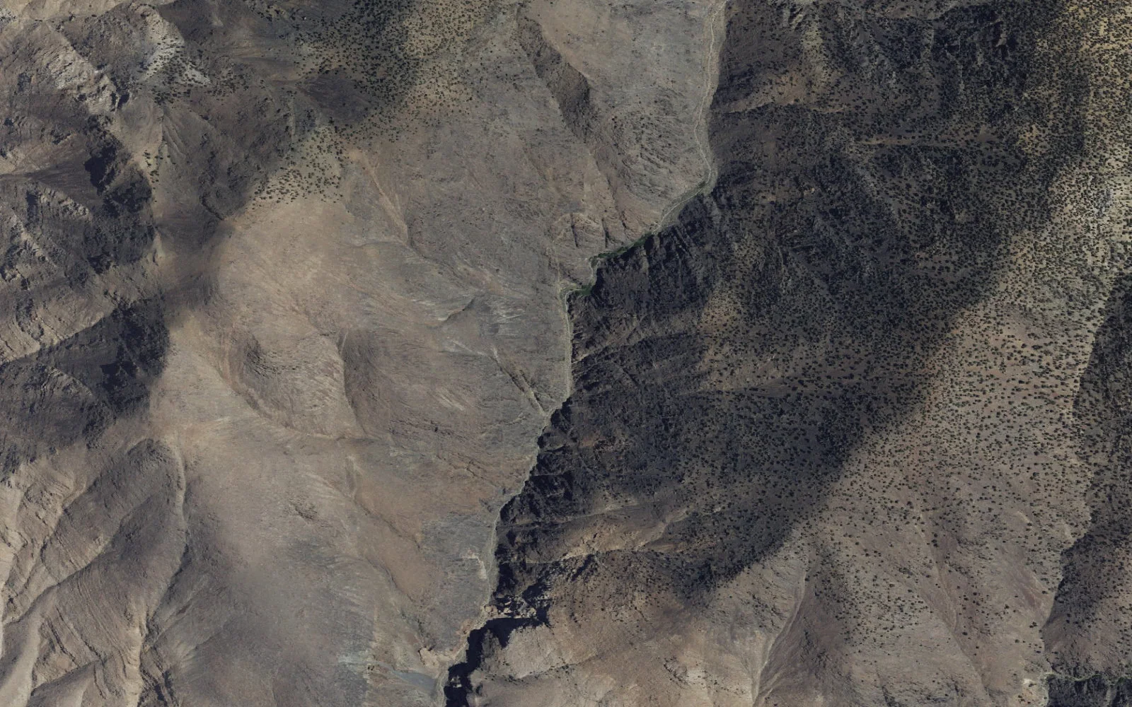 Aerial view centered on Black Canyon Lower Backcountry Zone camp area