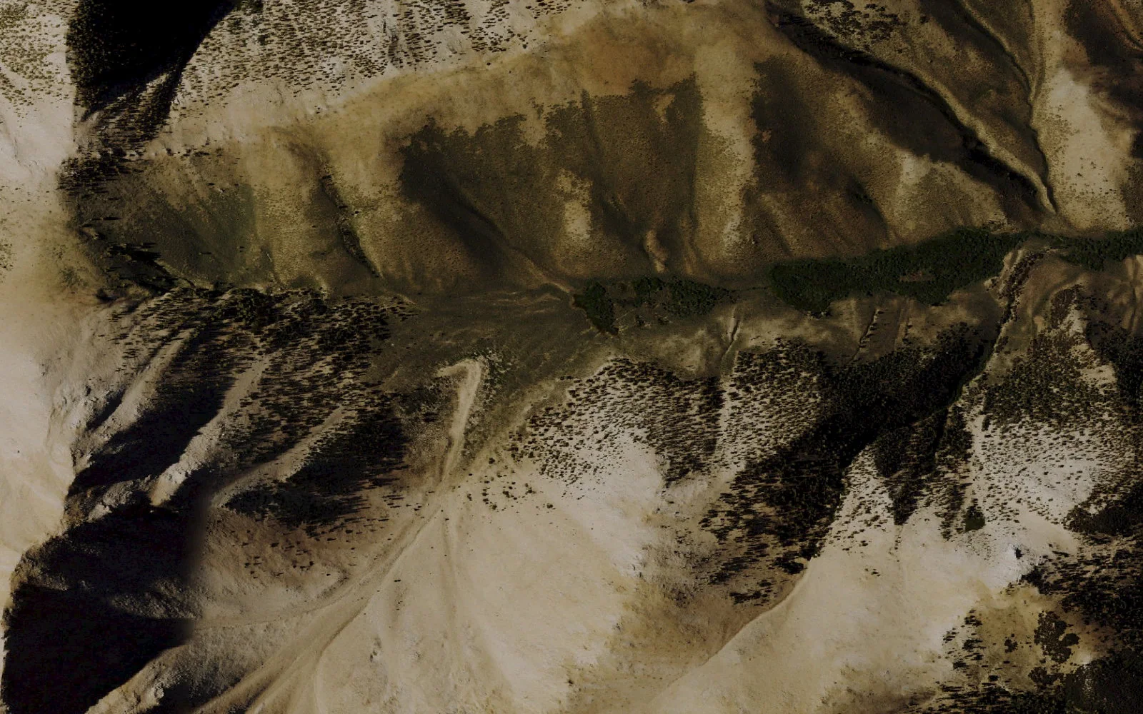 Aerial view centered on Boundary Peak Trailhead