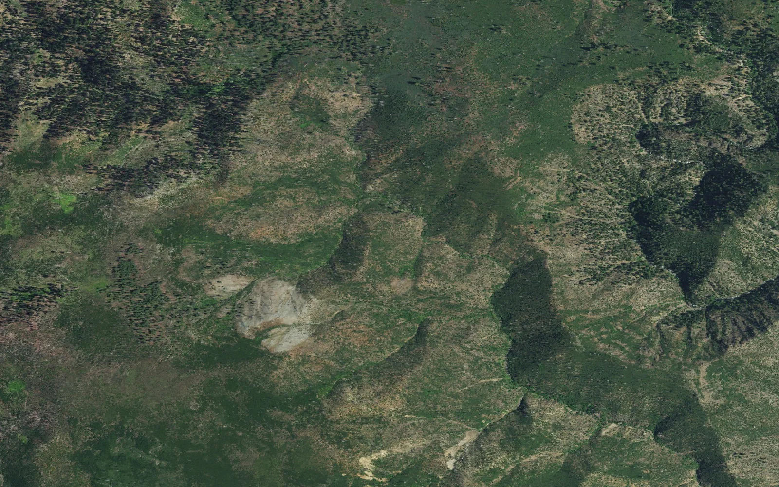 Aerial view centered on Belden Trailhead
