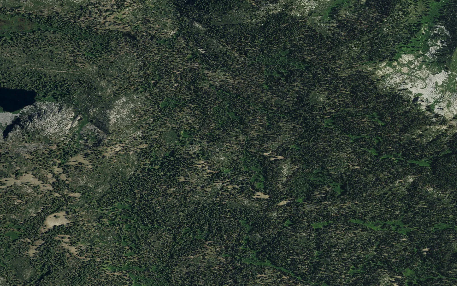 Aerial view centered on Mill Creek Trailhead