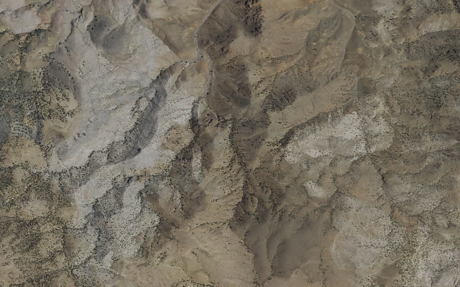 Aerial view centered on Bighorn Gorge Route Access