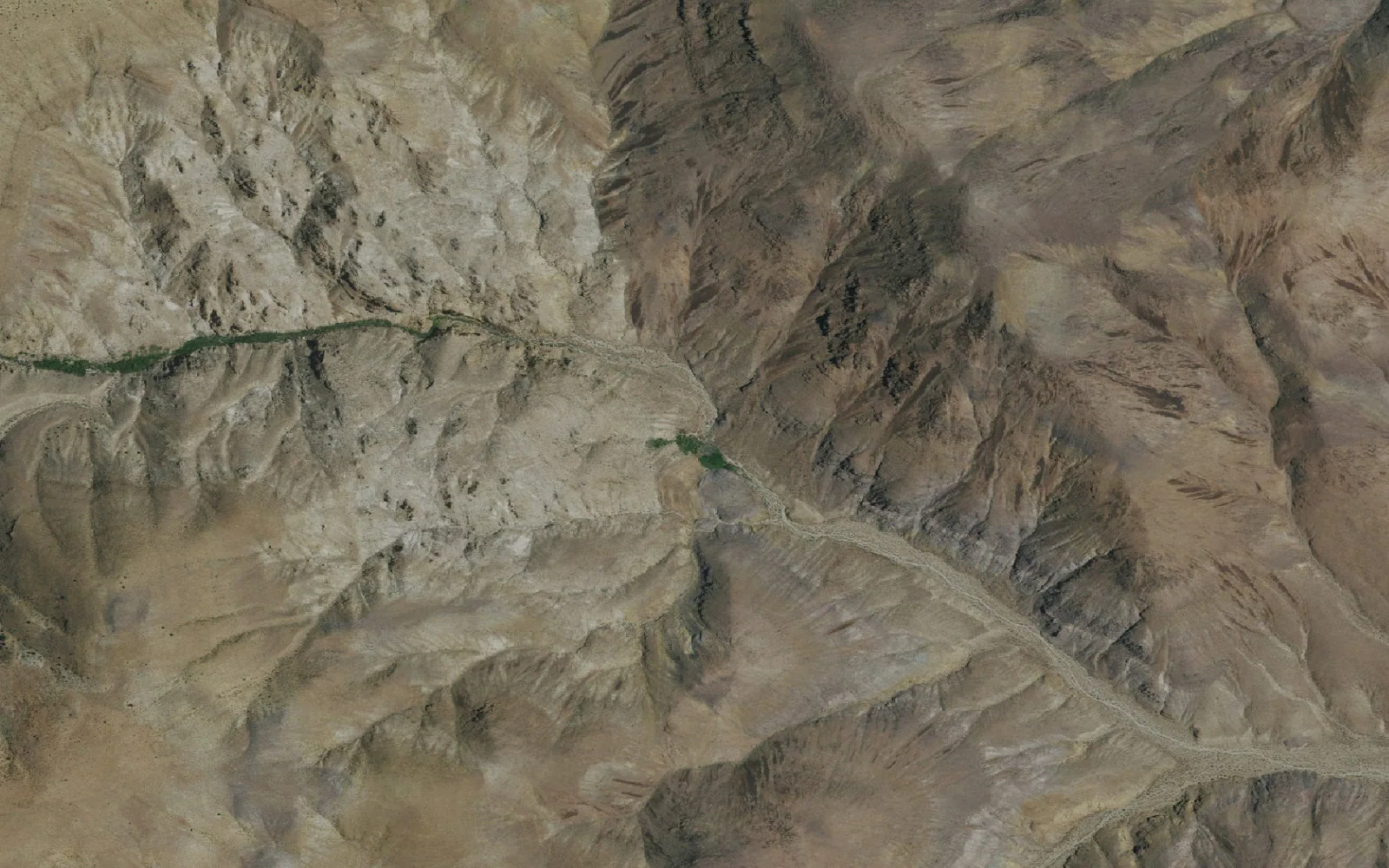 Aerial view centered on Hungry Bill's Ranch Route Access